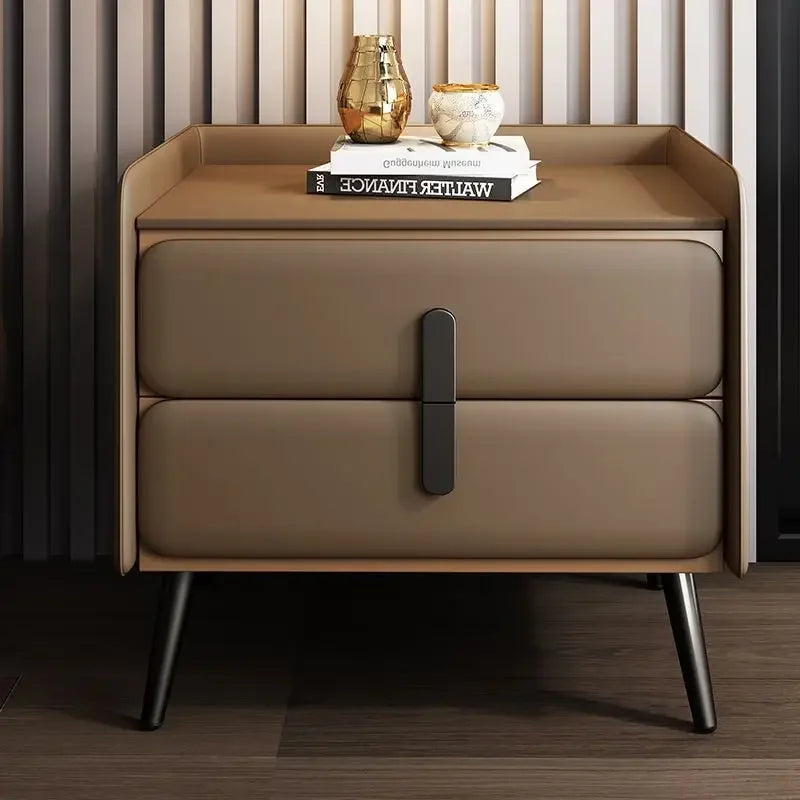 Leather-Clad Nightstand