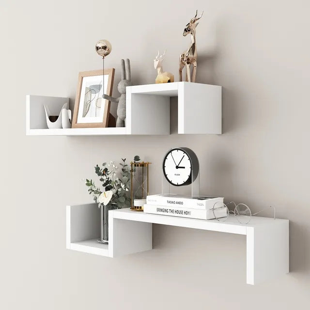 Two-Level Floating Shelf Set